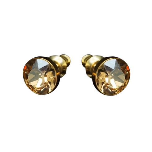 Auskarai "Klasika (Auksinė Šešėlis)" su Swarovski™ kristalais